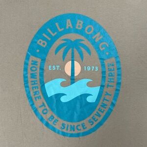 Billabong Tan 100% Cotton Tee Large